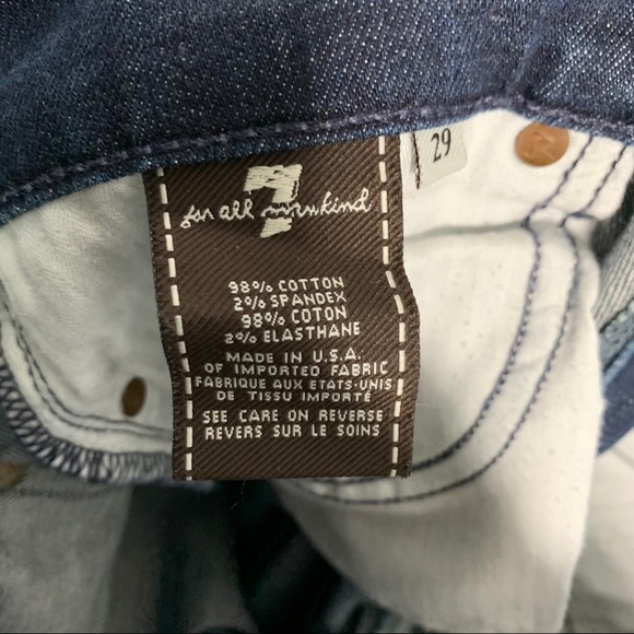 7 for All Mankind dojo jeans blue Sz 29 - Picture 6 of 7
